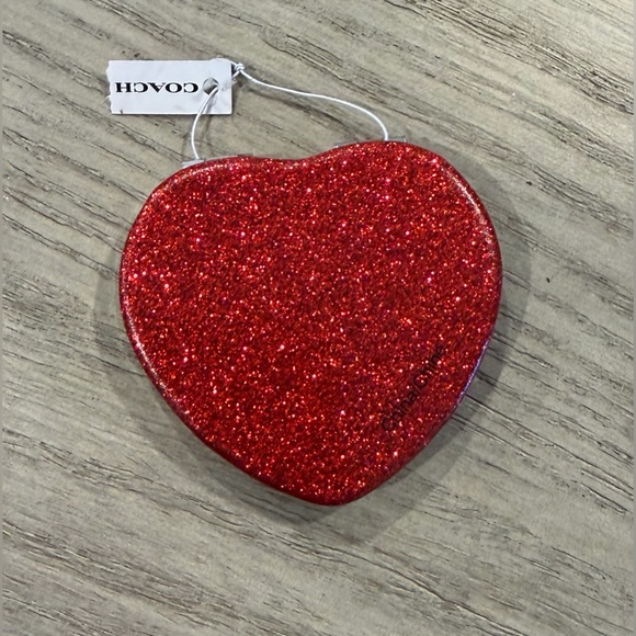 NWT! Coach Sparkling Red Heart Mirror - Picture 2 of 3